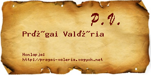Prágai Valéria névjegykártya